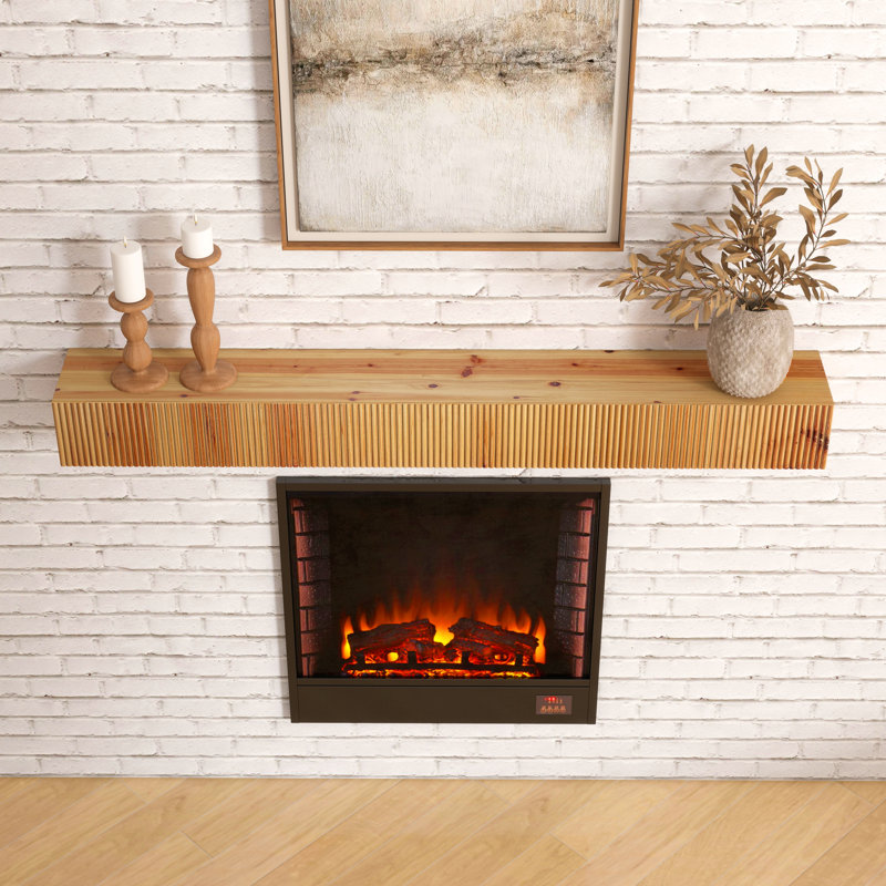 Euri 60" Rustic Fireplace Shelf Mantel