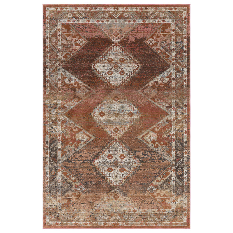 Anthonyville Traditional Persian Rust Rug, Rectangle 155 x 230cm