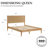 Besan Solid Wood Bed Frame with Headboard-121839103-121839101
