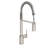 Align One Handle Spring Kitchen Faucet, Modern Single Hole Kitchen Sink Faucet Pulldown Sprayer-17108426
