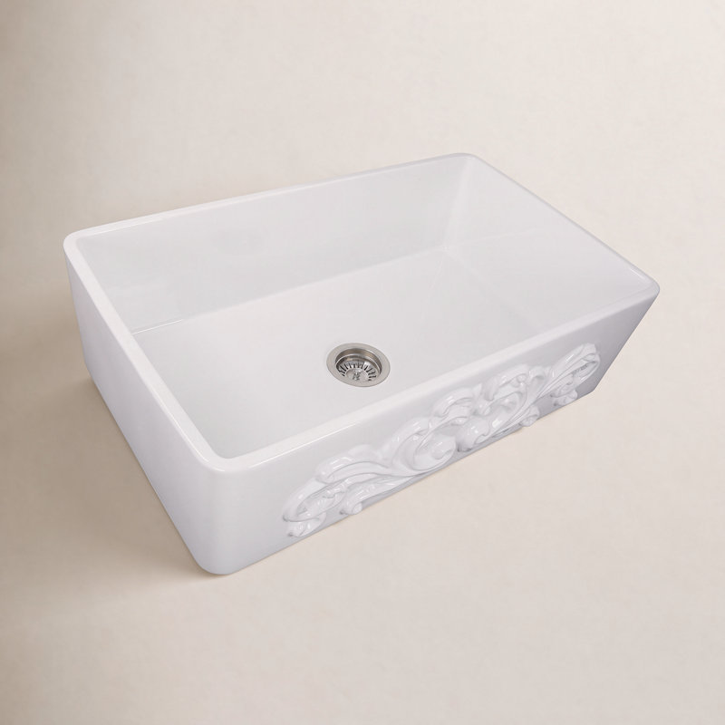 Vineyard 33'' L Single Basin Kitchen Sink, White