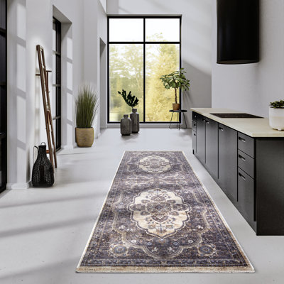 Floral and Damask Area Rug