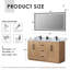 Ensemble de meuble-lavabo double 60 po avec miroir Anais
