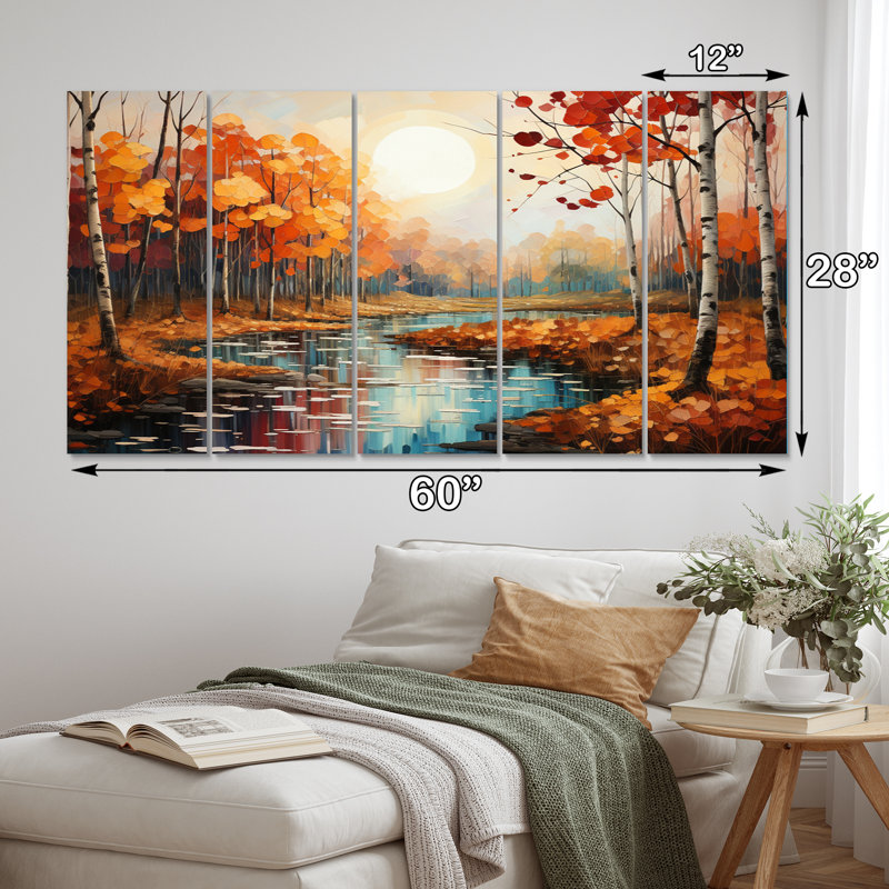 Canada Orange Autumn Symphony V Cities & Countries Wall Decor on Metal