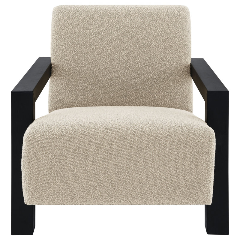 Fauteuil d'appoint rétro, Chêne clair, Noir