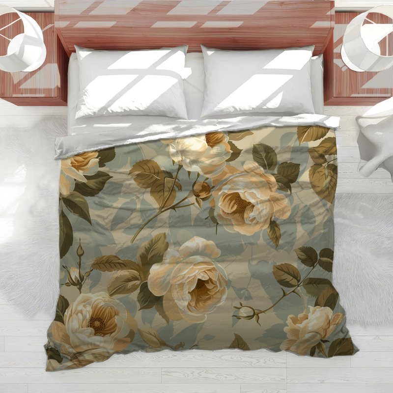 Blend Rose Cotton Blend Comforter, King Comforter
