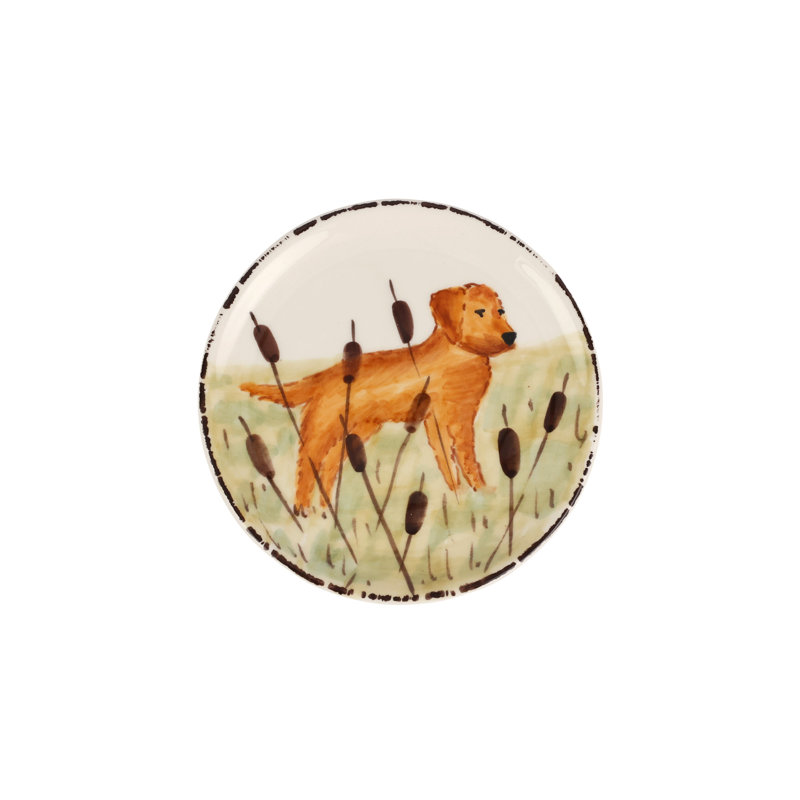 Wildlife Handmade Terra Bianca Appetizer Plate