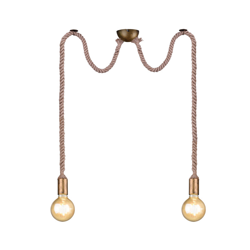 Lilwen 2 - Light Antique Brass Bulb Pendant
