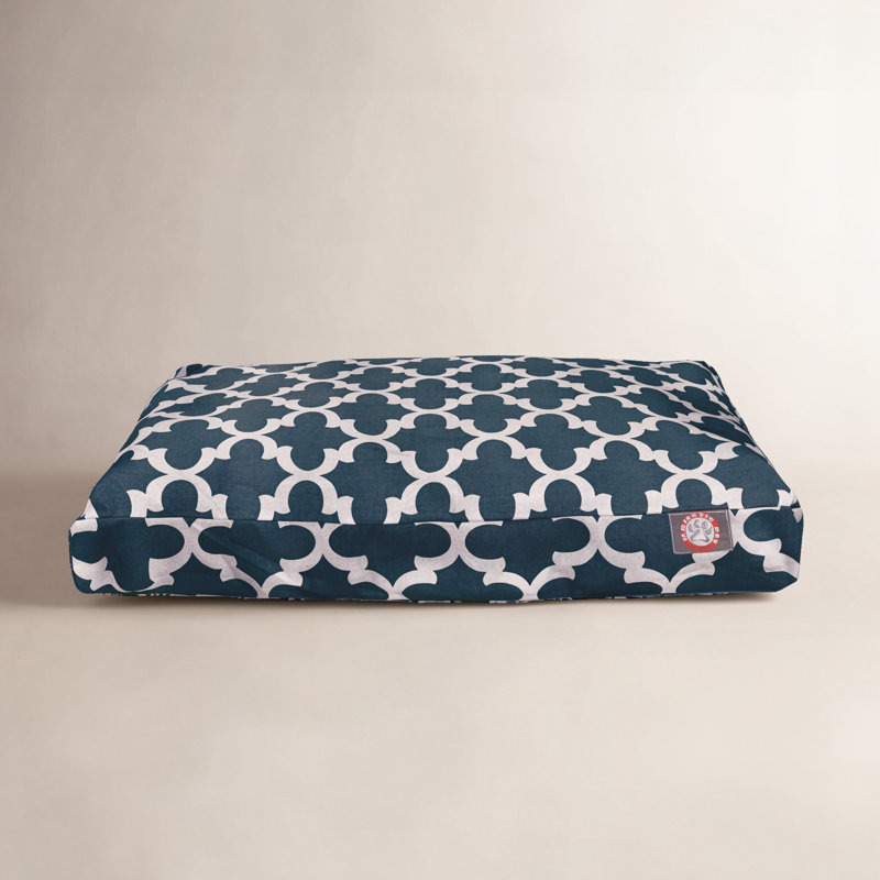 Coussin Trellis, Bleu marine, Petit (l 20 po x P 27 po x H 4 po)