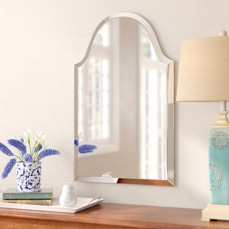 Arch Mirror with Hooks, 40" H x 20" W