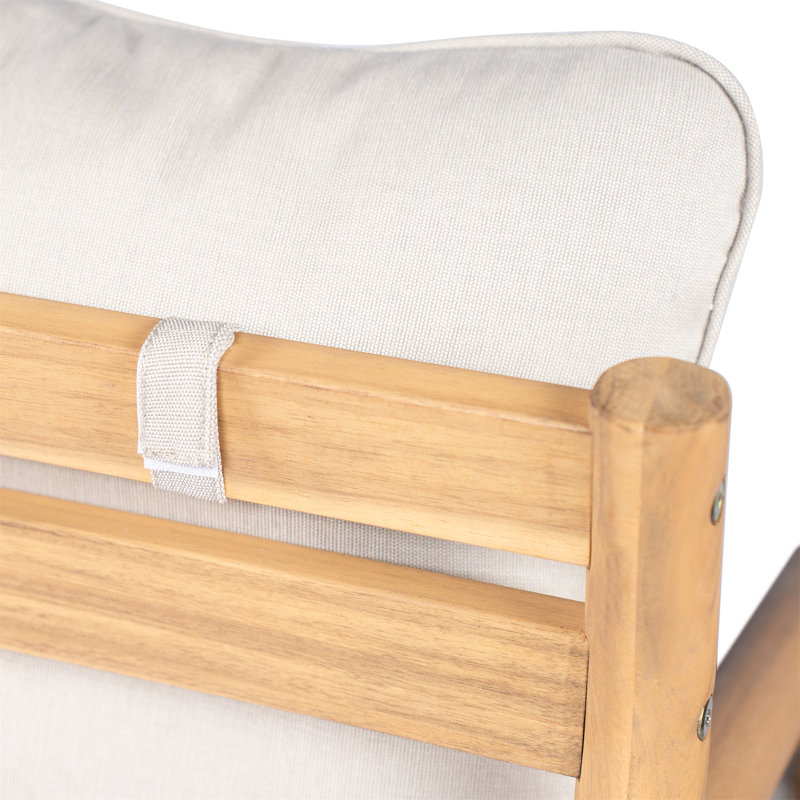 Ensemble de conversation pour patio en bois d'acacia