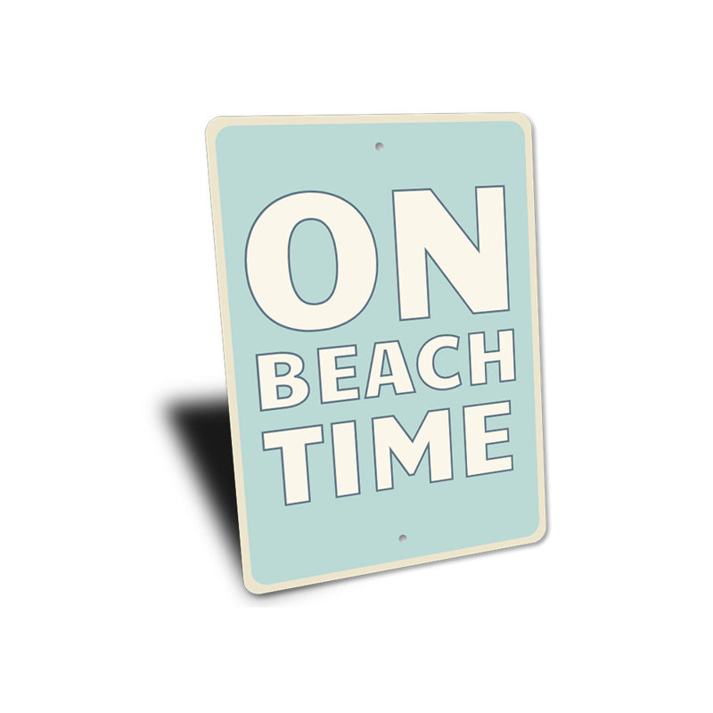 Panneau en aluminium On Beach Time, H 14 po x l 10 po x P 0,04 po