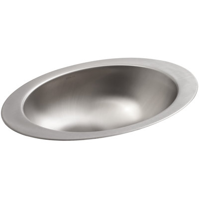 Rhythm Metal Oval Drop-In Bathroom Sink