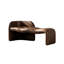 Banc d'entrée 39,37 "en microfibre minimaliste moderne en cuir brun pour usage domestique-130812536