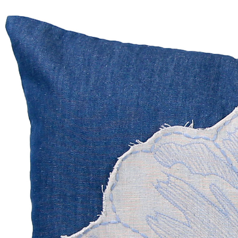 18" x 18" Indoor Throw Pillow, Poppy Denim