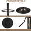 Ensemble de 4 tabourets de bar pivotants réglables en similicuir, hauteur de comptoir rembourrée avec tabouret à haut dossier pour îlot de cuisine, brun-895838035
