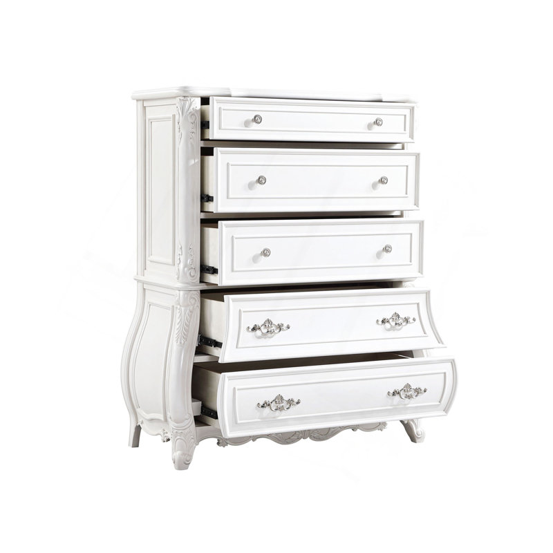 Commode 5 tiroirs de style moderne en bois