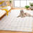 Valirie Abstract Hand Tufted Wool/Chenil/Cotton Abstract Rug in Silver/Ivory-1218008376