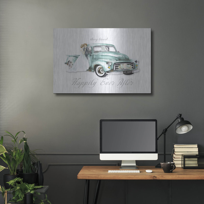 «Wedding G» par Jean Plout, art mural en métal, H 24 po x l 36 po
