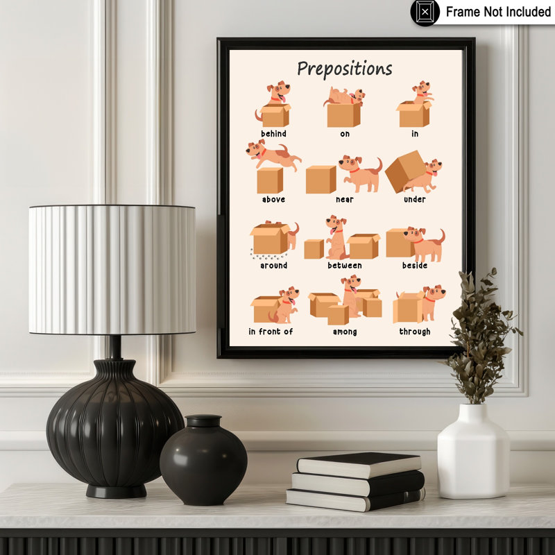 Prépositions, Unframed, Poster, 08"H x 10"W