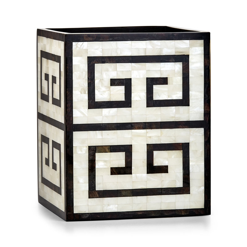 Greek Key Waste Basket