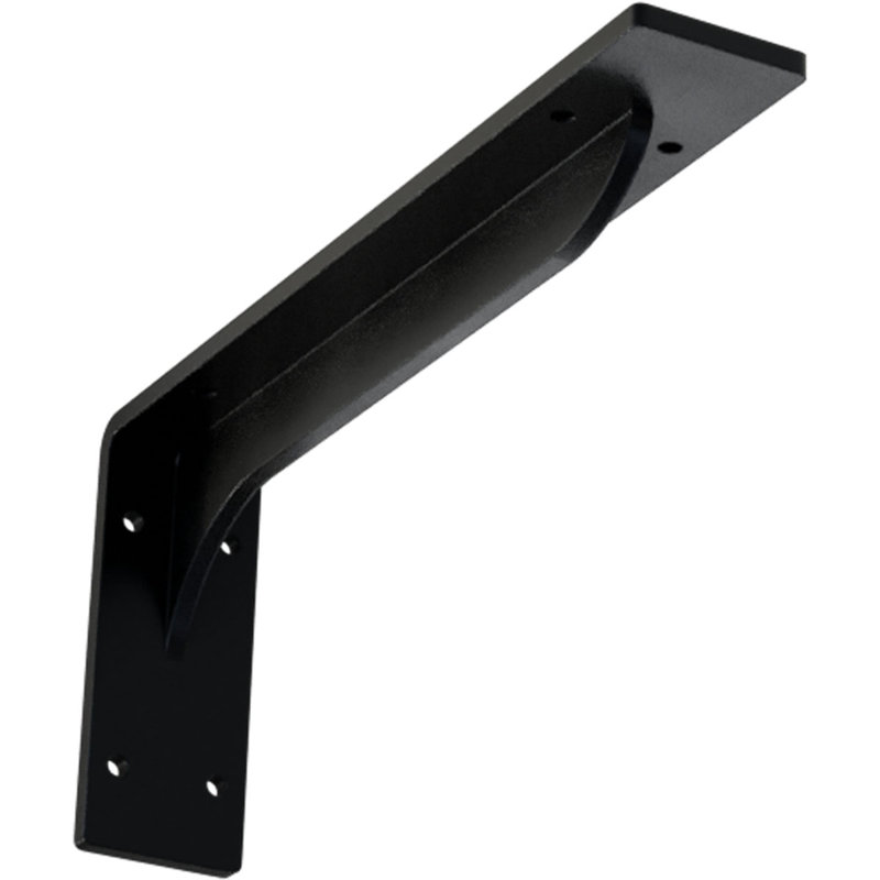 Embrey Steel Bracket, Powder Coated Black, 5.25" H x 2" W x 12" D