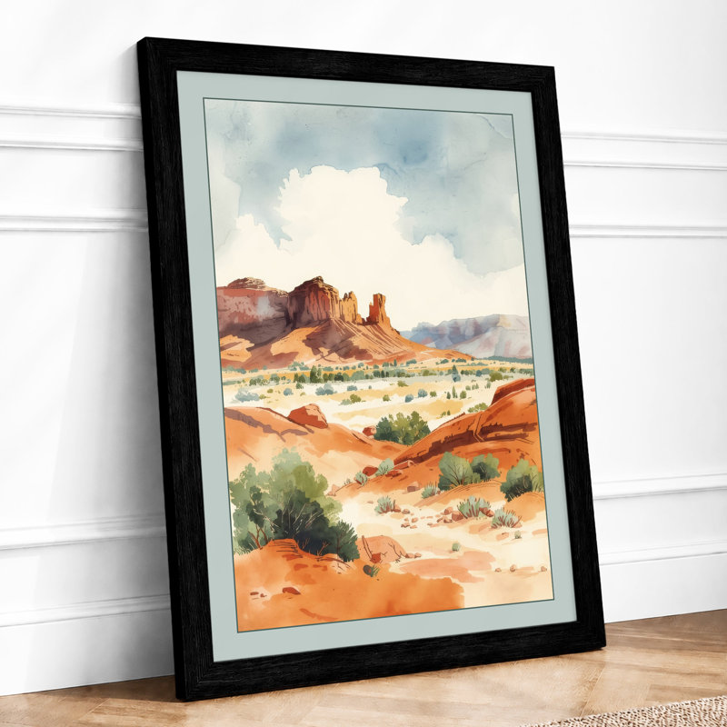 Desert Under Stars Scandinavian - Print, A2 - 59.4 x 42.0 cm, Black