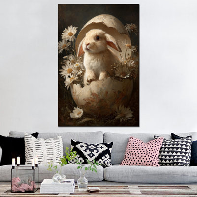 Illustration de toile de grand lapin de printemps Timuba