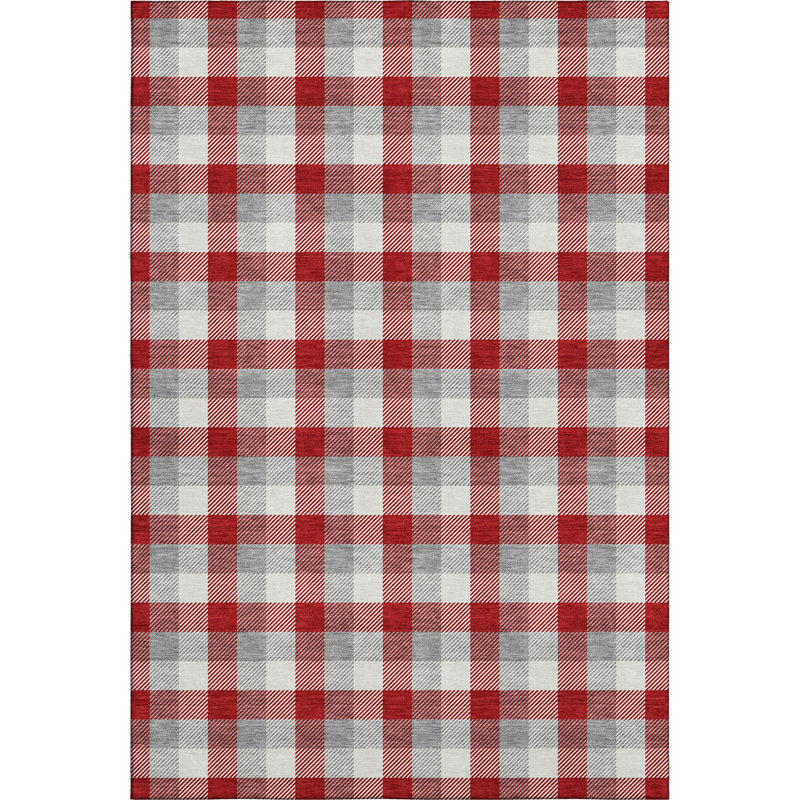Premium Machine Washable Crumley AMF1053 Plaid Rug, Rectangle 10 pi x 14 pi
