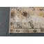 Tapis turc antique beige Oushak idéal pour la salle à manger avec motif rétro en laine usée