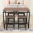 Pipkin 5-Piece Dining Set, Rectangular Table with Steel Frame and Four Stools for Small Space-310902266-310902267