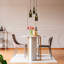 Lustre scandinave Elegant Nostalgia, structure en métal de couleur fumée, hauteur réglable 50,0 po x 50,0 po x 50,0 po | 3 x douilles E27, 40 W maximum | Luminaire élégant pour le salon, la salle à manger et les entrées