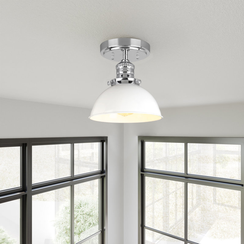 Sumler Semi Flush Mount, Polished Chrome