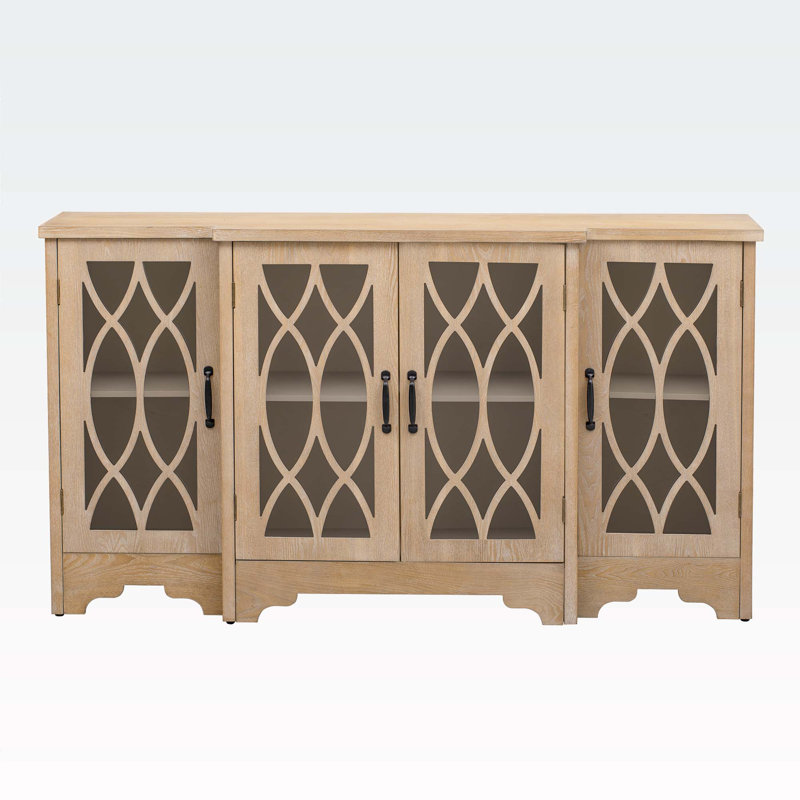 Buffet décoratif Lourene, Bois naturel