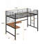 Lit mezzanine simple en métal avec bureau et grille en métal-966541711