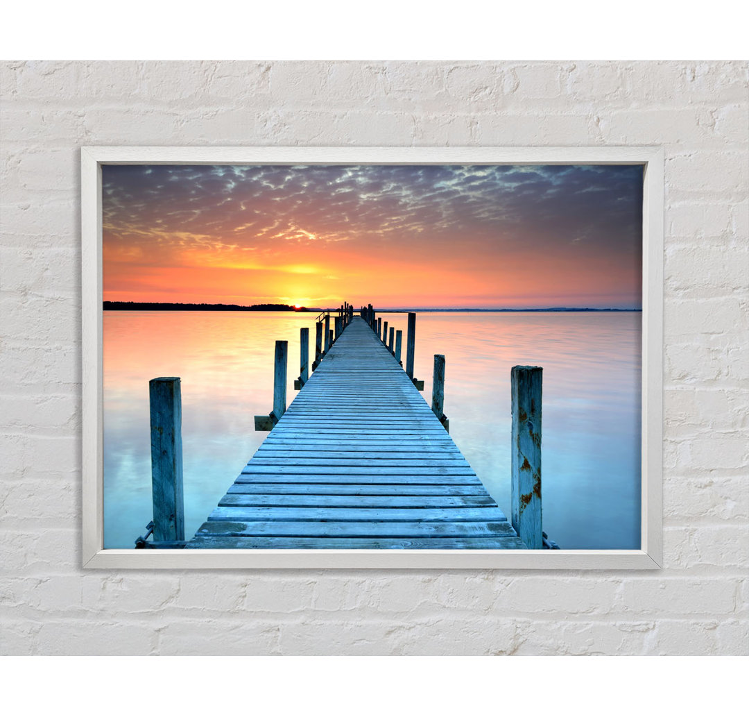 Peaceful Boardwalk Skies - Single Picture Frame Kunstdrucke auf Leinwand