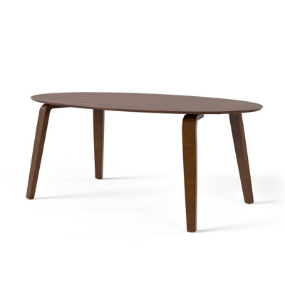 71.4" W Mid-Century Modern Dining Table, Walnut