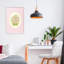 Ensemble de fleurs rondes sur giclée rose, design par Pooja Dave-2012748105-2012748106
