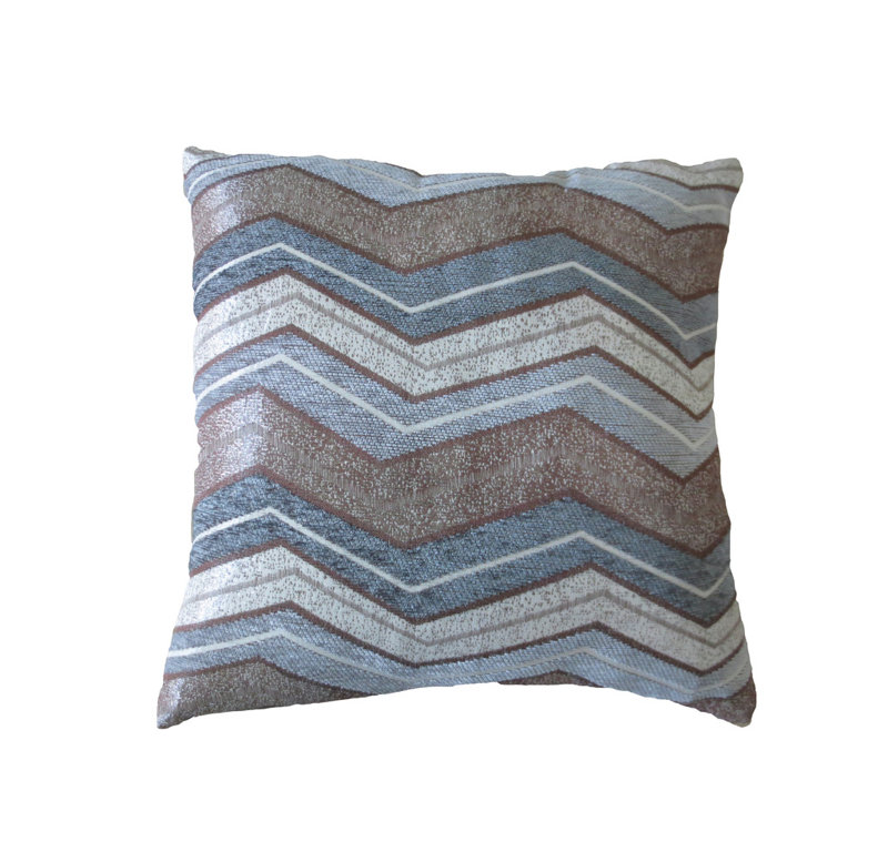 Chevron Chenille Pillow Cover, Gray