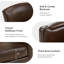 Fauteuil club pivotant en cuir véritable Arsim-898772356