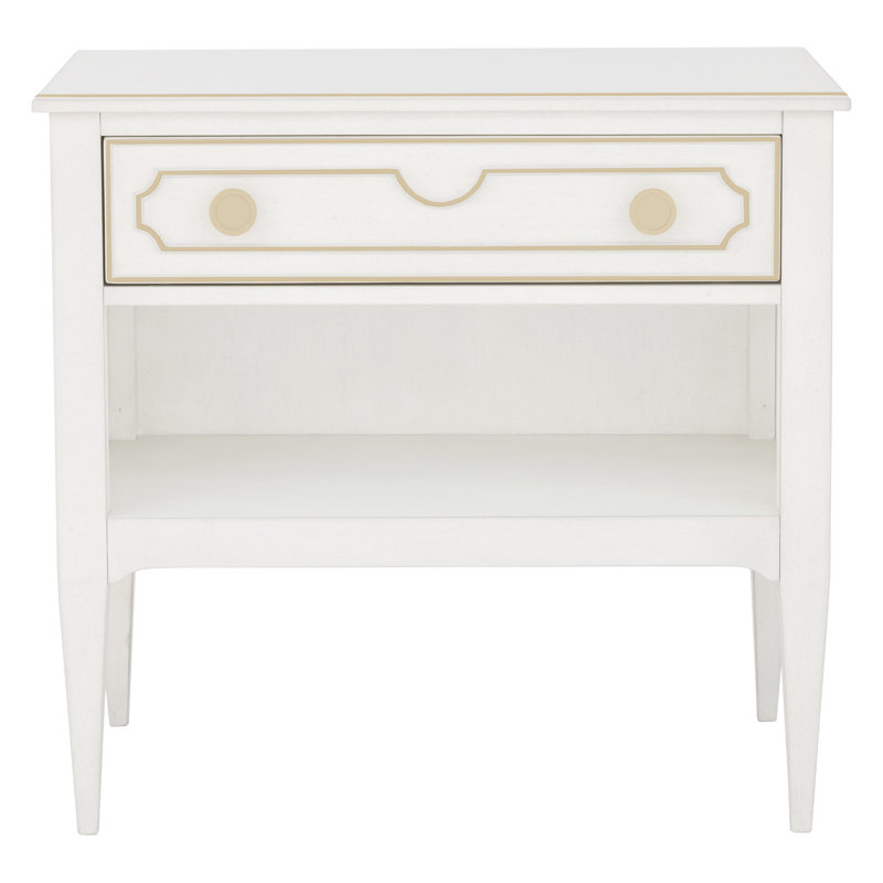 1 table de chevet, Lin / or antique