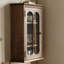 Armoire de rangement murale 17,72 "rétro française noyer noir brun, tablette de présentation pour tasses de cuisine et salle à manger
