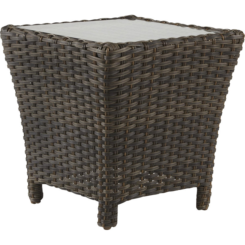 Colford Square Wicker Outdoor Side Table , 27'' in. W 27'' in. D