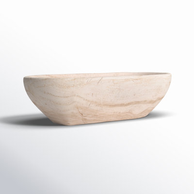 Zandile 26" D Reclaimed Wood Oval Decorative Bowl