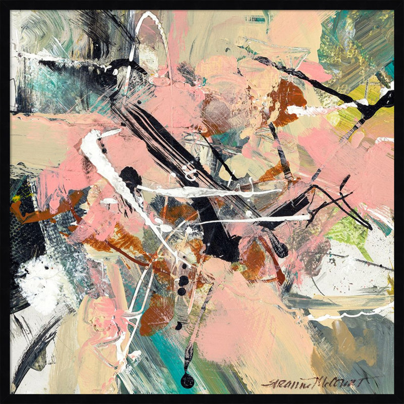 «Graceful» par Sutter, impression sur bois encadrée, H 33 po x l 33 po, Noir