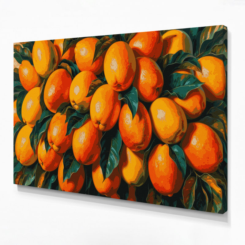 Art mural sur toile vert "Fruit mano", H 20 po x l 30 po