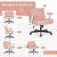Chaise ergonomique de bureau à domicile avec accoudoirs réglables et roues pivotantes, 350 lb-1336749355