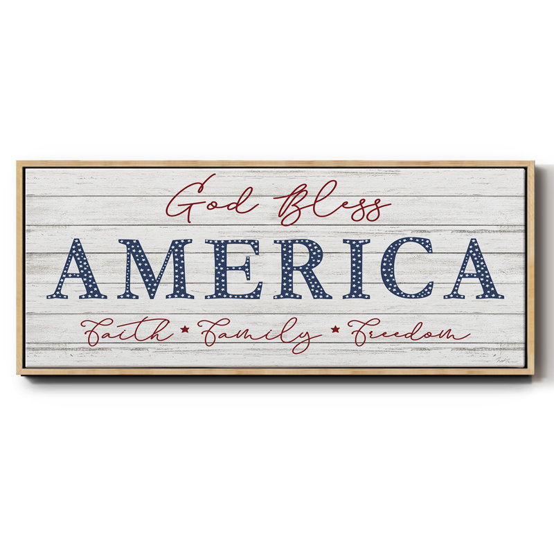 «God Bless America», toile encadrée