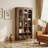 5-Tier Rustic Brown Farmhouse Bookcase – Arched Mid-Century Design