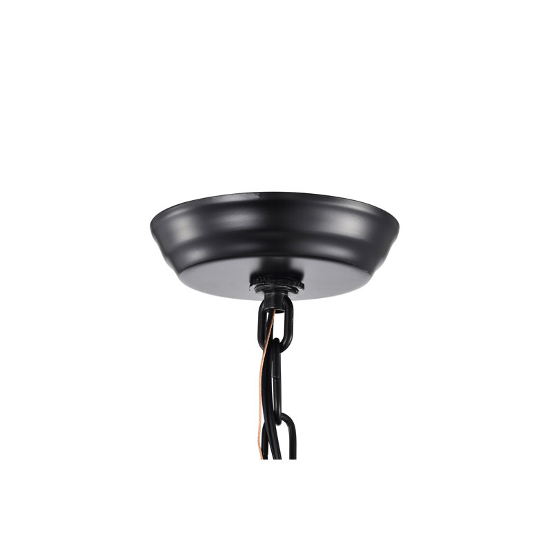 Luminaire suspendu géométrique à 4 lumières Aspen, H 63,5 po x l 16 po x P 16 po, Noir